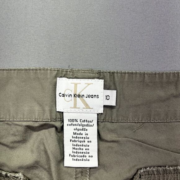 Calvin Klein Pants Women's Size 10 Zip Cargo Pockets Gray Cuffed - Picture 8 of 16